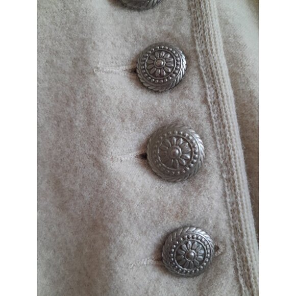 Vtg Geiger Austria Wool Alpine Style Ornate Button Size 28/US 6 Cardigan Jacket - Picture 3 of 8